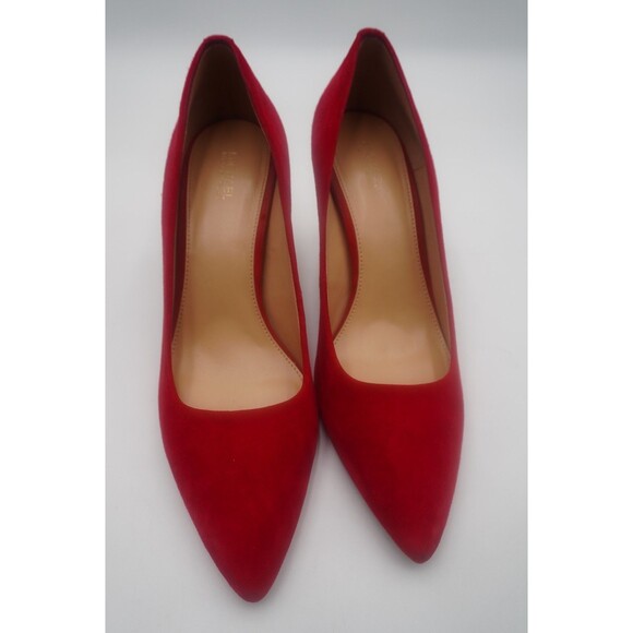 Michael Kors MK Burgundy Suede Elegant Office Classic Pointed Toe Heels Pumps 9M - Picture 3 of 13